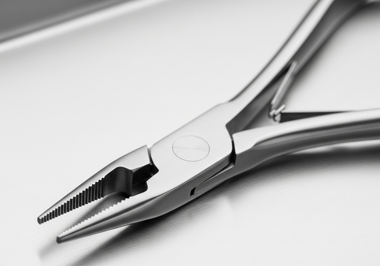 Neuro needle nose pliers — not found on tray